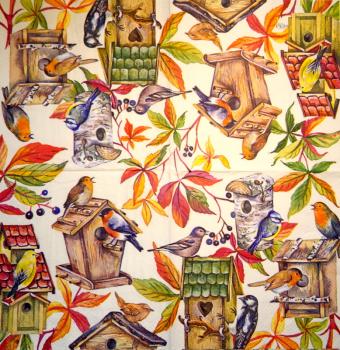 033 Vogelhäuschen - 3-lagig (creme) - Ihr - CS